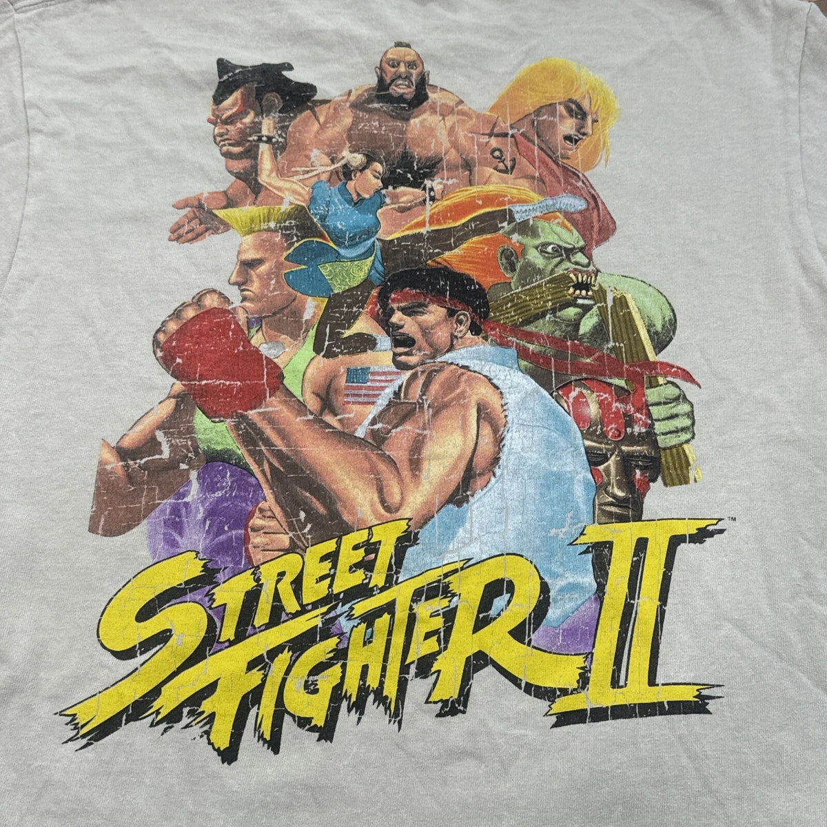 Street Fighter II 2 Retro VTG Style Capcom M Double Sided T-shirt Graphic Gamer