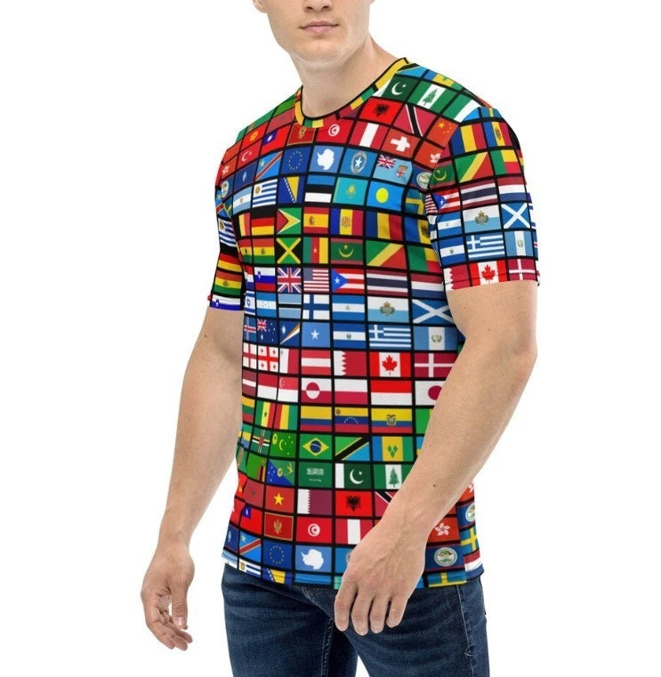 Flags of the Countries of the World, International Men's all-over Shirt