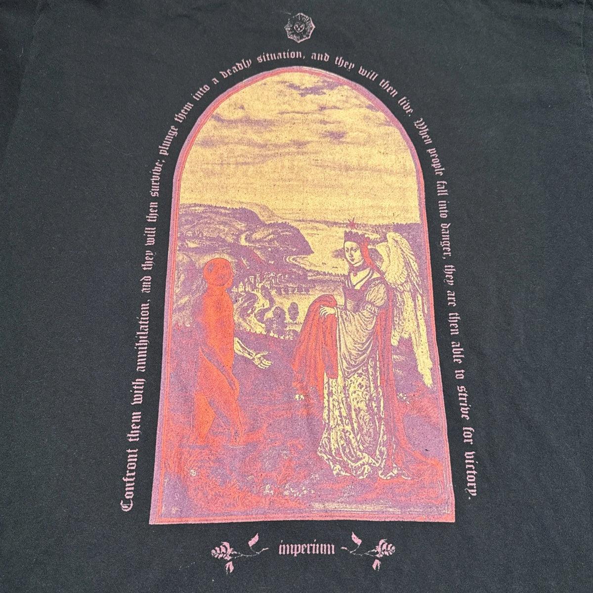 Empyre Shirt Mens L Black Cotton Street Wear Skater Imperium Medieval  Style Art