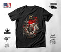 Crimson Moon Taurus Bull Zodiac T-Shirt Black Unisex
