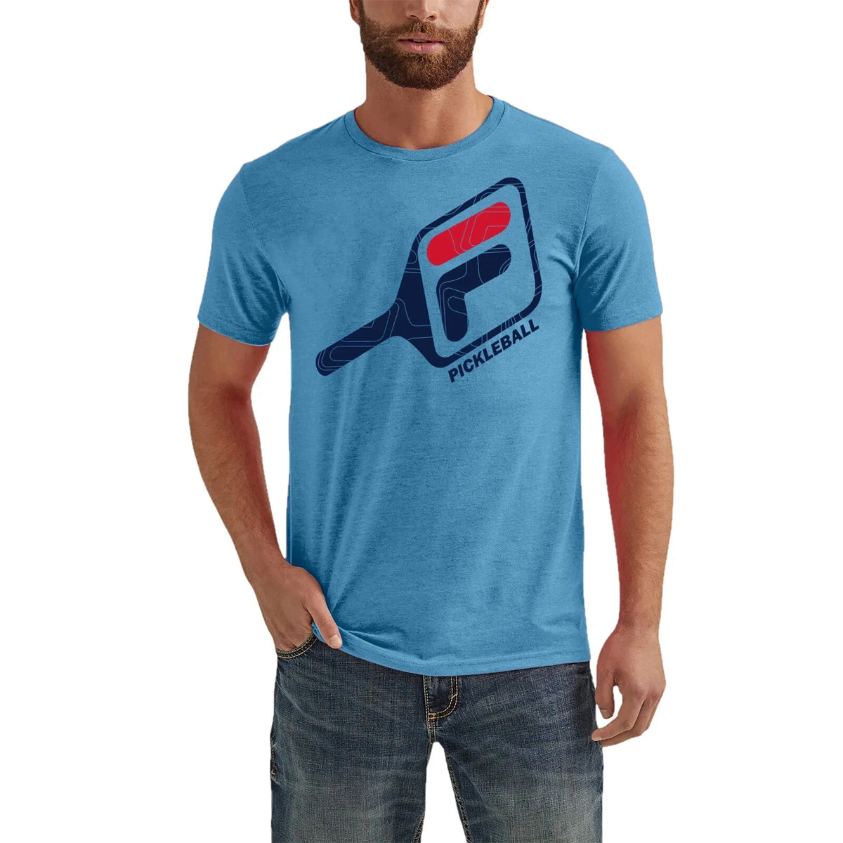 FILA LIGHT BLUE PICKLEBALL LOGO S/S T-SHIRT SZ: 5XL 5X NWT RARE FIND