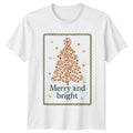 Merry And Bright Christmas Candy Cane Holidays Mens T-Shirt Womens Tee