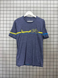 Icebreaker Merino Wool Men's T-Shirt Blue Bike Kayak Graphic Outdoor Tee size L