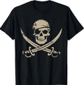 Pirate Skull and Crossbones Skeleton Halloween f T-Shirt