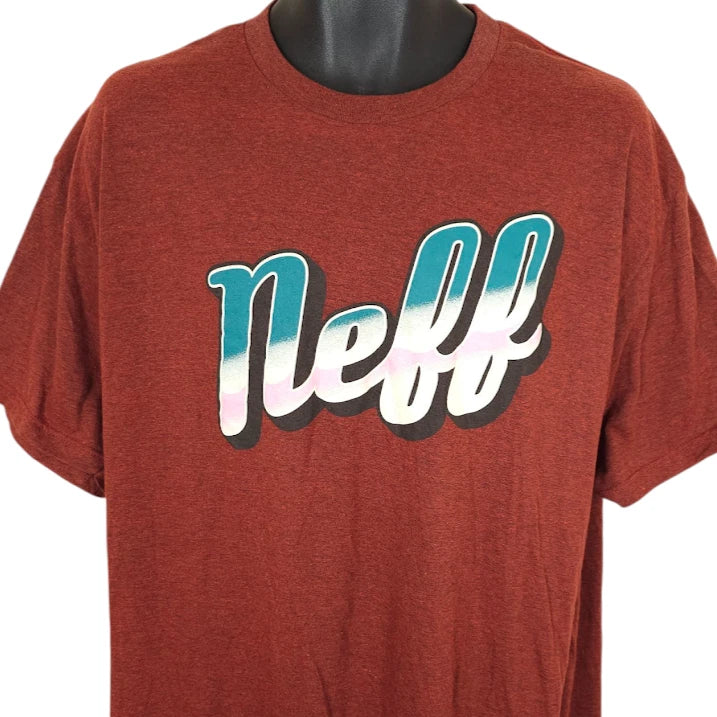 Neff T Shirt Mens Size 2XL Red Skater Skateboarding Surfer Surfing Streetwear