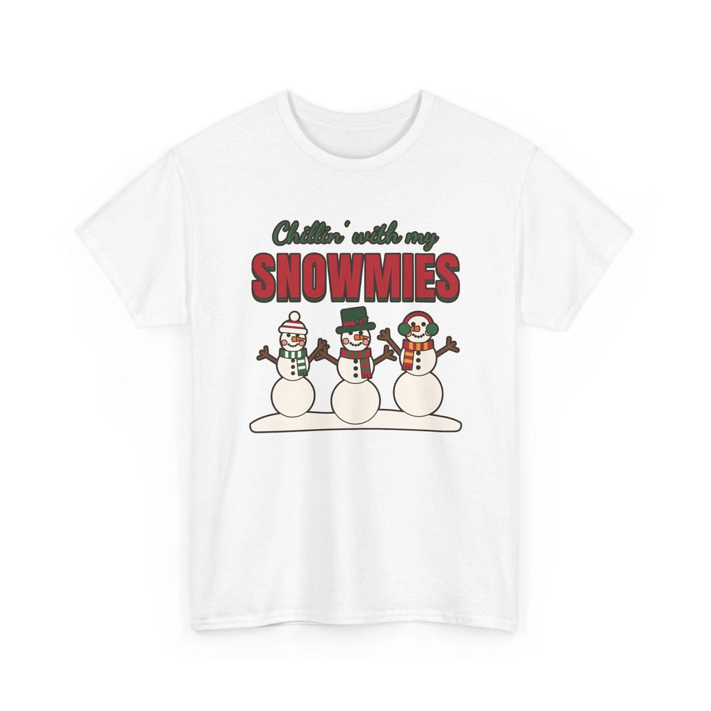 Chillin With My Snowmies Funny Snowman Christmas Shirt Winter Tee Unisex Gildan
