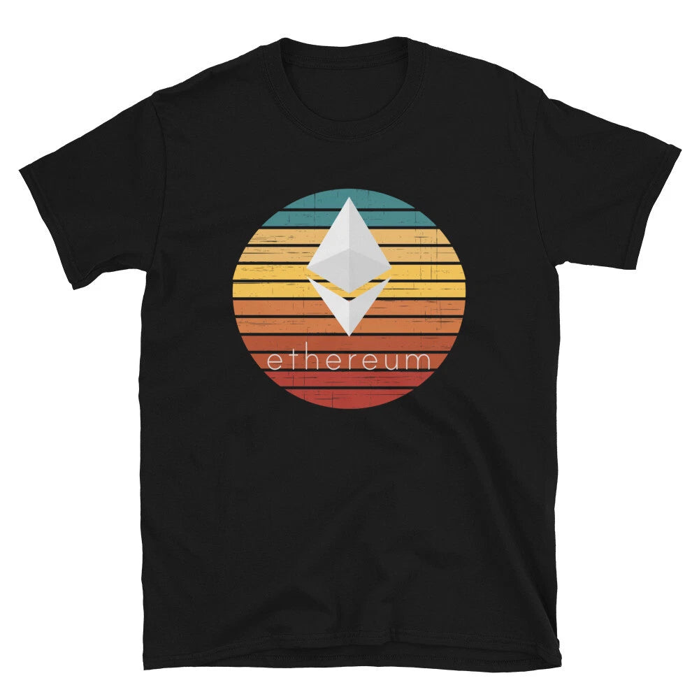 ETH Retro Sunset T-Shirt crypto trader gift tee