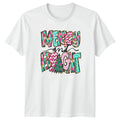 Merry And Bright Christmas Holiday Men Womens Graphic Tee Shirt