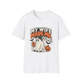My Wife Made Me Come Halloween T Shirt Funny Husband Ghost Costume Tee