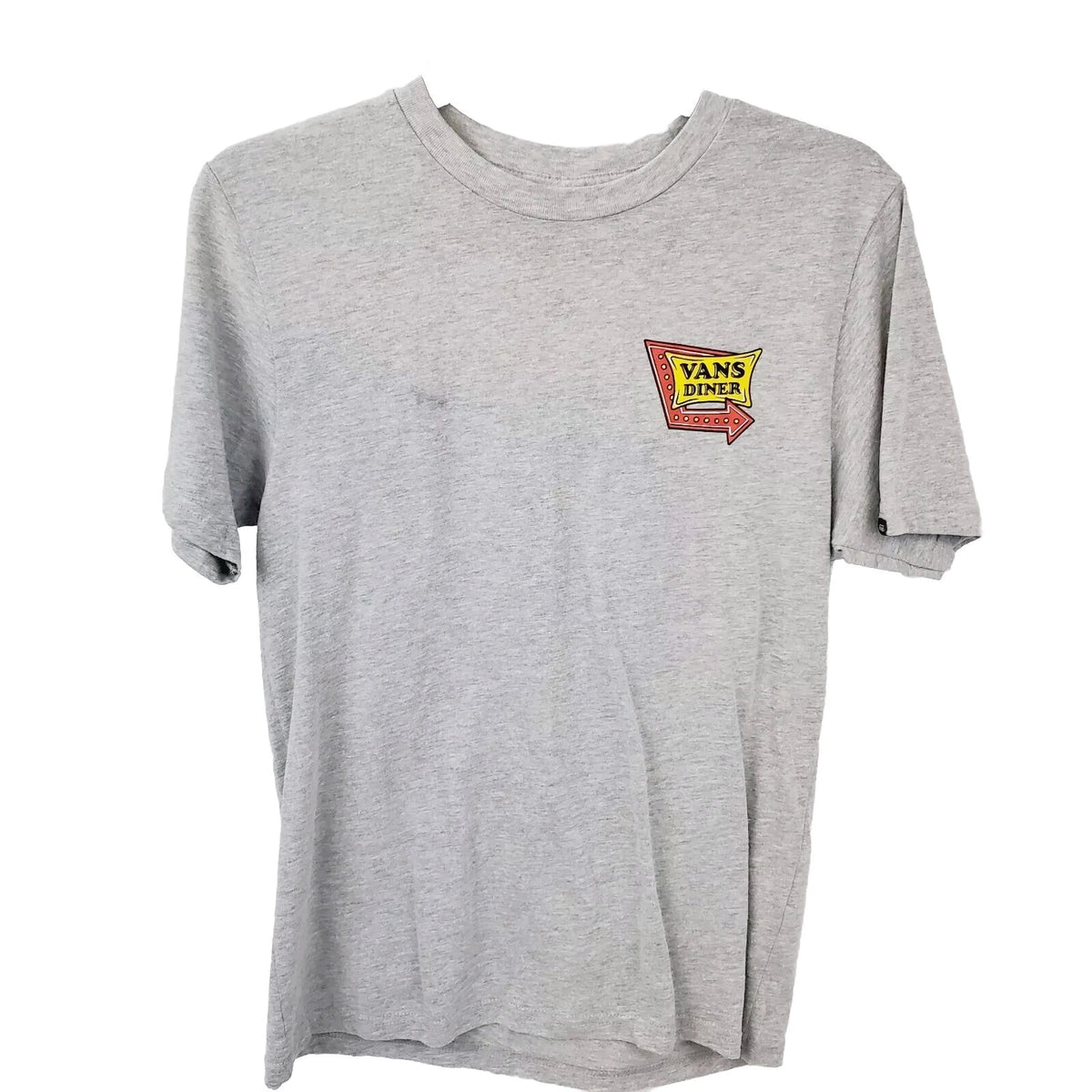 Vans Classic Fit T-Shirt Kid's M (10-12) Gray Skater Top Logo School Stylish
