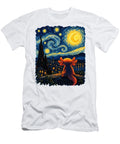Cute Axolotl Starry Night Shirt, Axolotl Moonlight Landscape Tee, Animal Lover