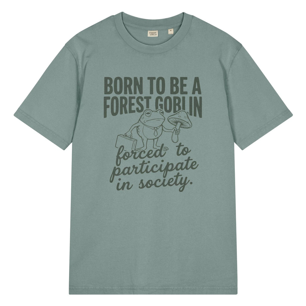 Born To Be A Forest Goblin T-Shirt | Frog With Toadstool | Introvert | XS-3XL