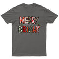 Merry And Bright Christmas T-Shirt Unisex Retro Seasonal Funny Xmas Santa -e