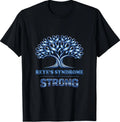 Reye's Syndrome Strong Ribbon Awareness Warrior Courage Blue T-Shirt