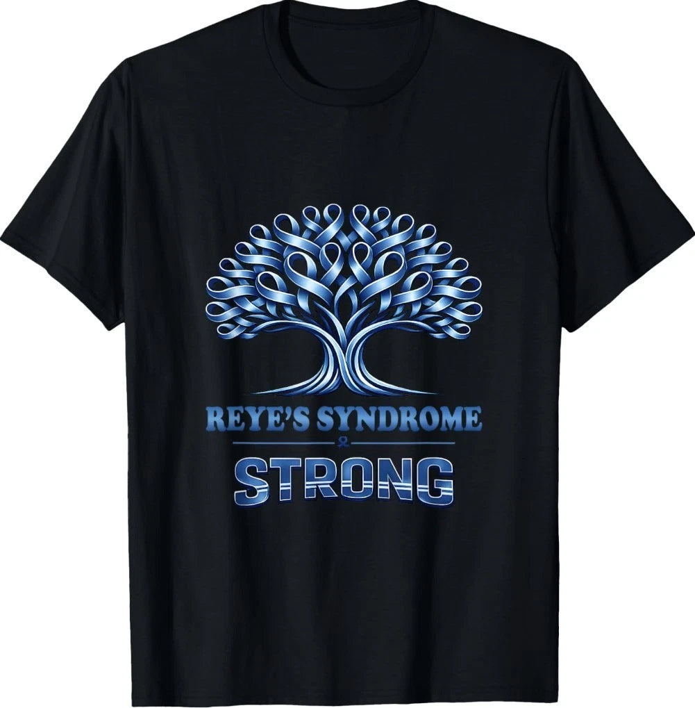 Reye's Syndrome Strong Ribbon Awareness Warrior Courage Blue T-Shirt