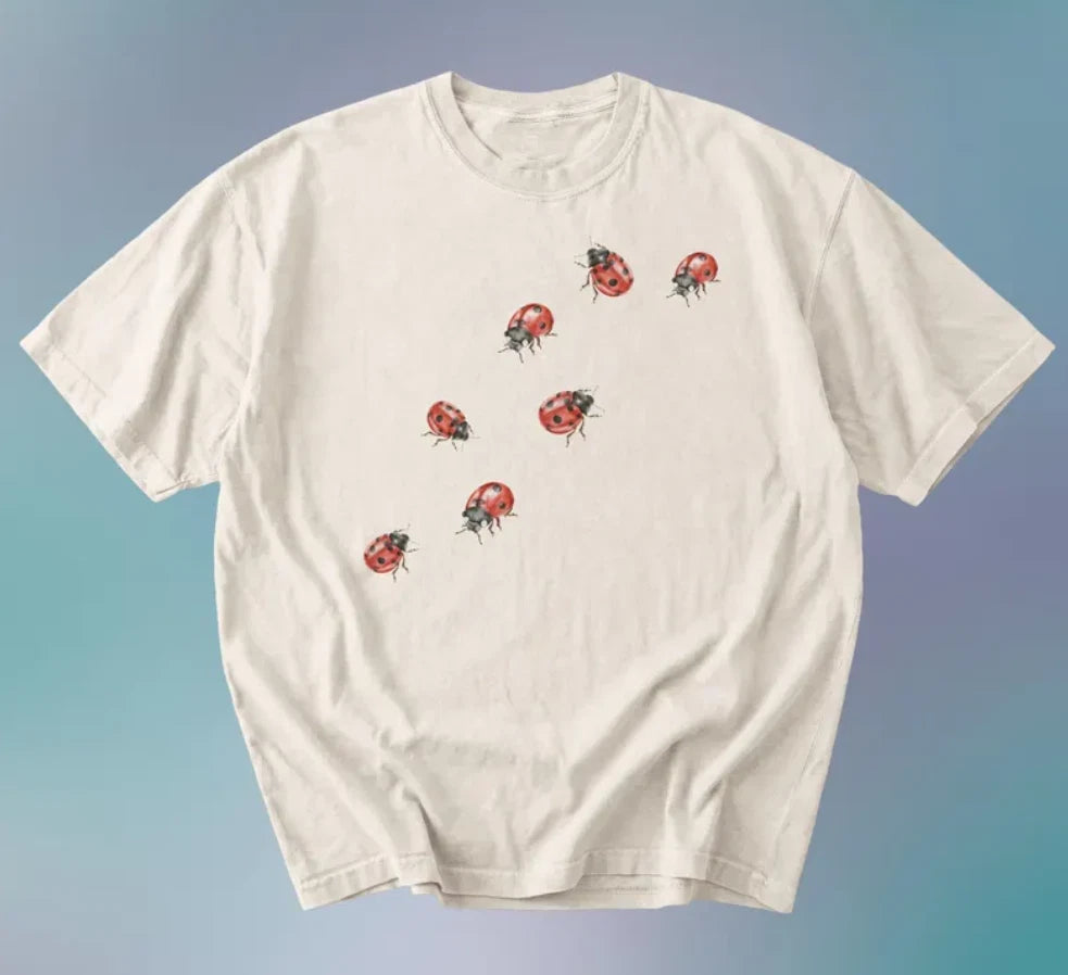 Vintage Ladybug Shirt, Retro Bug T-Shirt, Lady Bug Print, 90s Y2K Tee, Nature Lo
