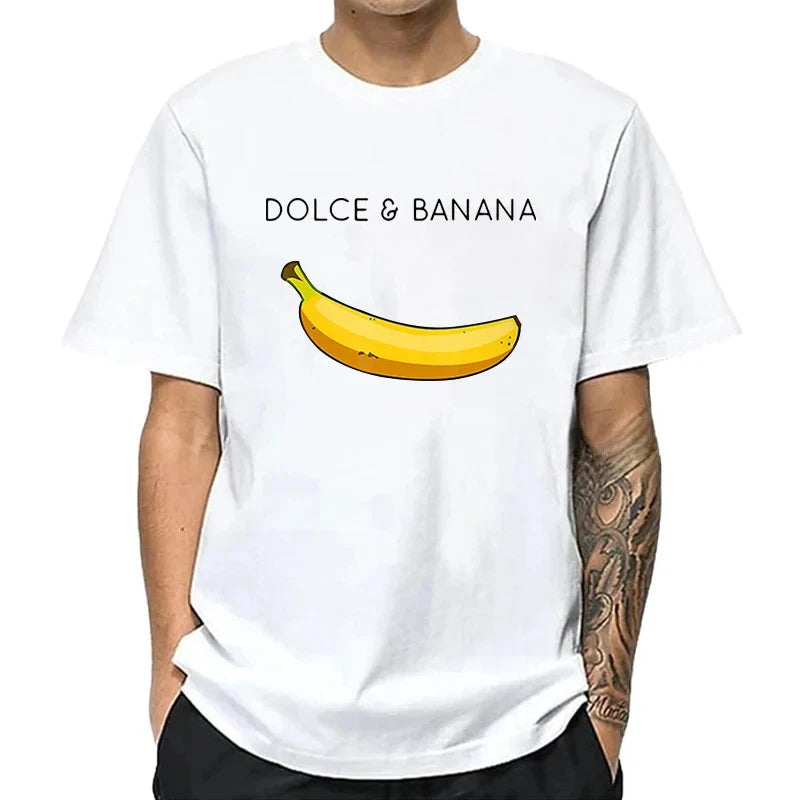 Dolce & Banana Graphic T Shirt Funny Meme Parody Fruit Tee Cotton Mens S-XXL