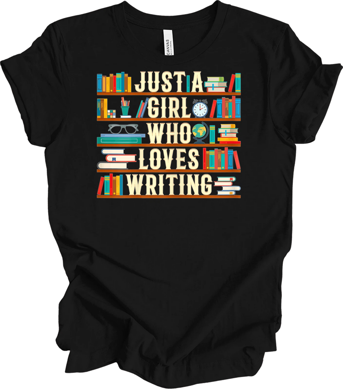 Just A Girl Who Loves Writing Book Lover T-Shirt