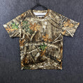 Realtree EDGE Mens Short Sleeve Camo T-Shirt Brown Woodland Hunting Outdoor XL