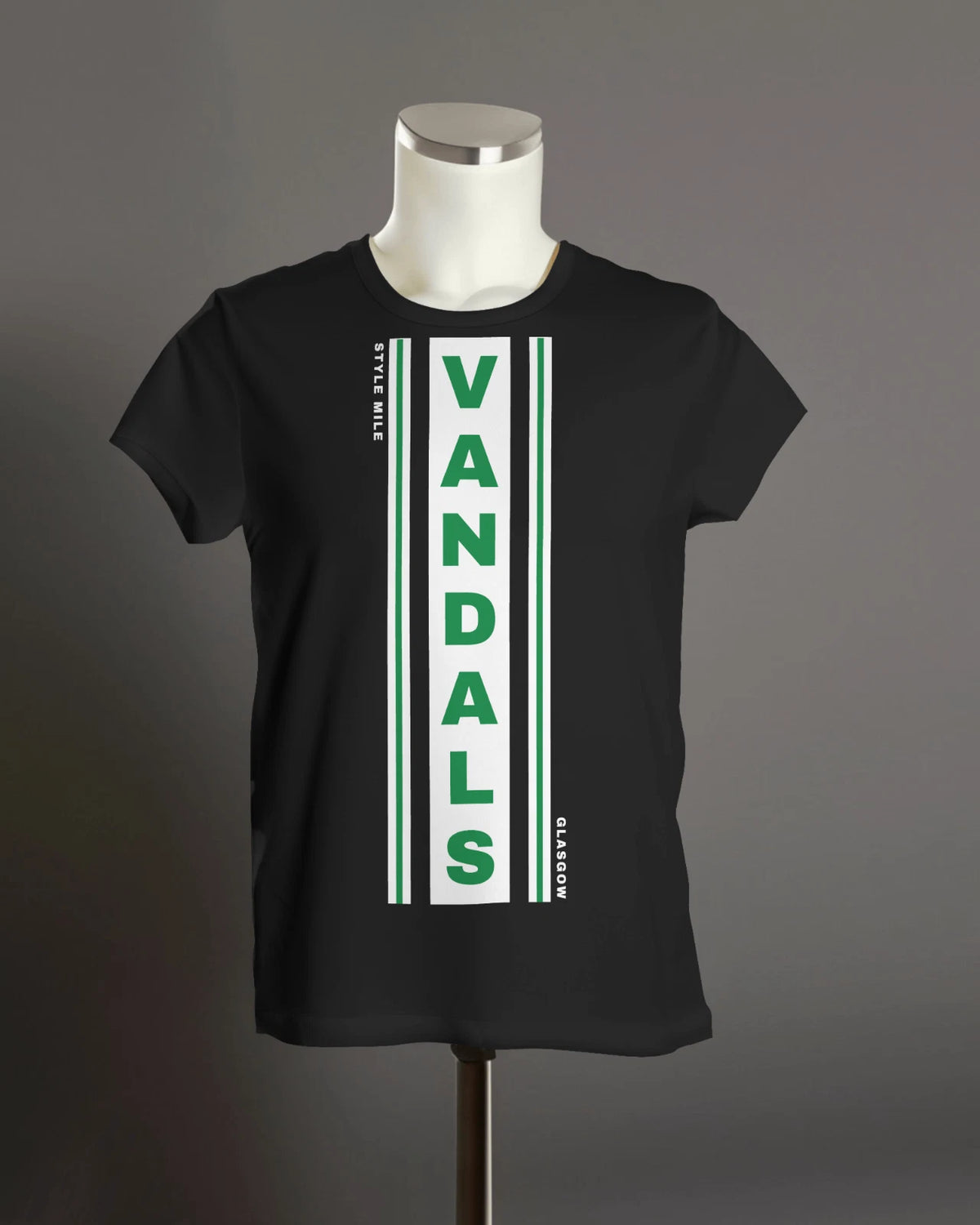 Celtic Style Mile VANDALS T-Shirt | Hooligans | Unisex Organic Centre Stripe