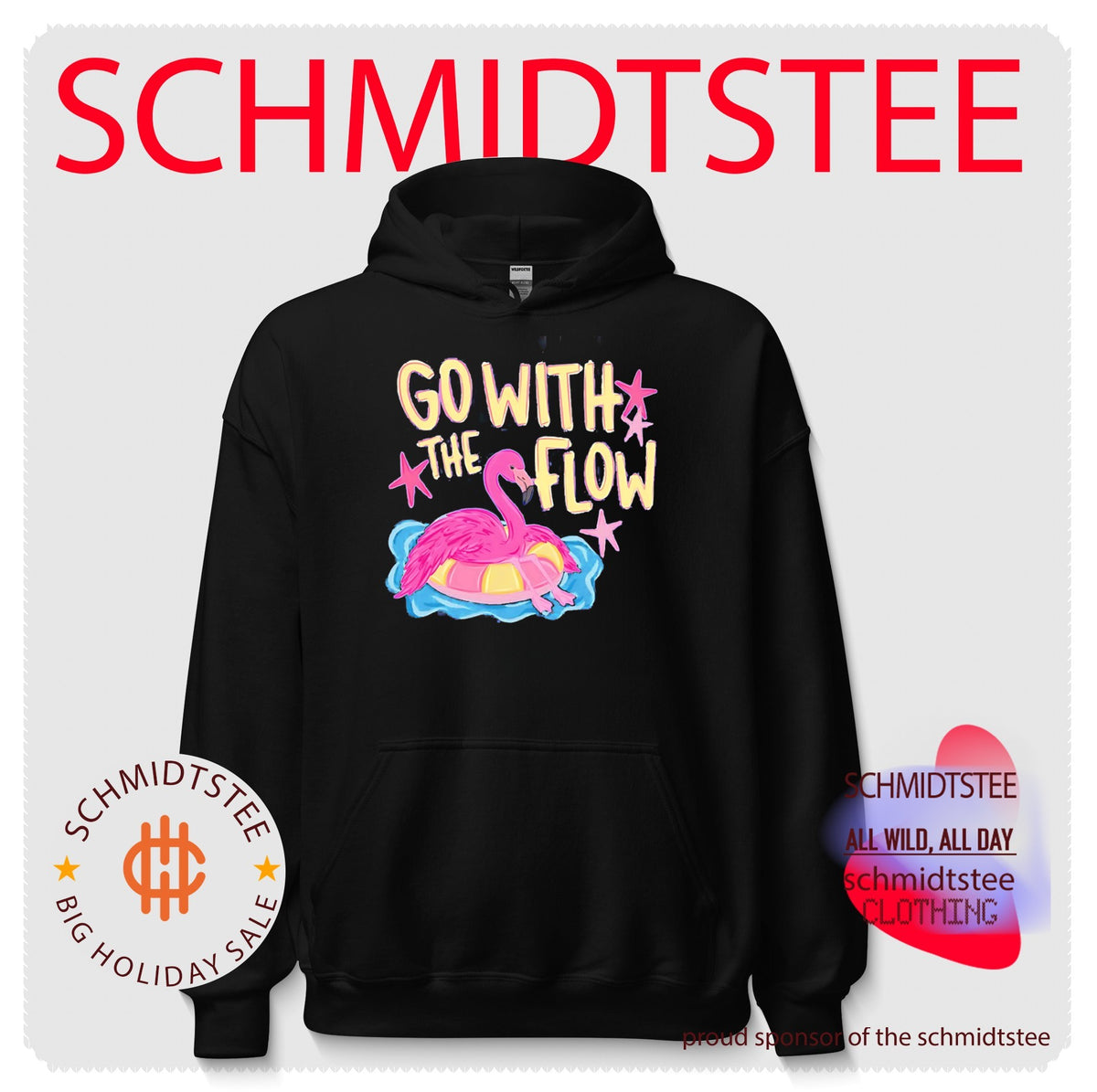 Go with the Flow Flamingo summer tropical shirt