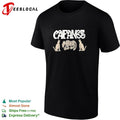 Caifanes rabbit and armadillo Aztec folk art illustration black graphic shirt