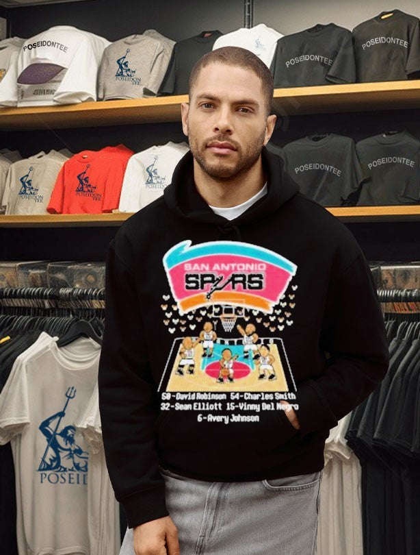 San Antonio Spurs Caricature 8 Bit T-shirt