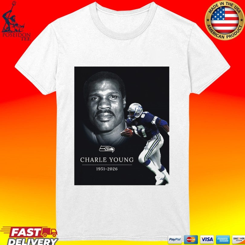 Seahawks Charle Young 1951 2026 Rip T-shirt