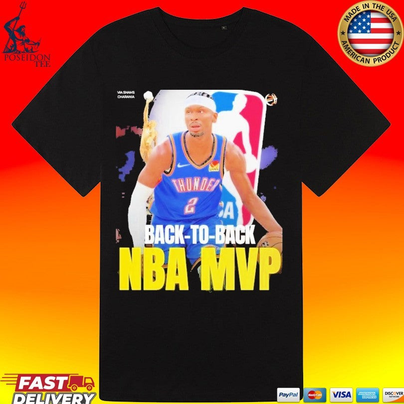 Shai Gilgeous-alexander Goes Back-to-back As He Claimed 2026 Nba Mvp Per Shams Charania T-shirt