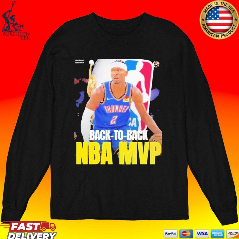 Shai Gilgeous-alexander Goes Back-to-back As He Claimed 2026 Nba Mvp Per Shams Charania T-shirt