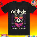 Shark Cattitude Deal With It, Human T-shirt