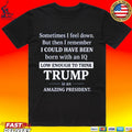 Sometimes I Feel Down But Then I Remember IQ Low Trump T-shirt