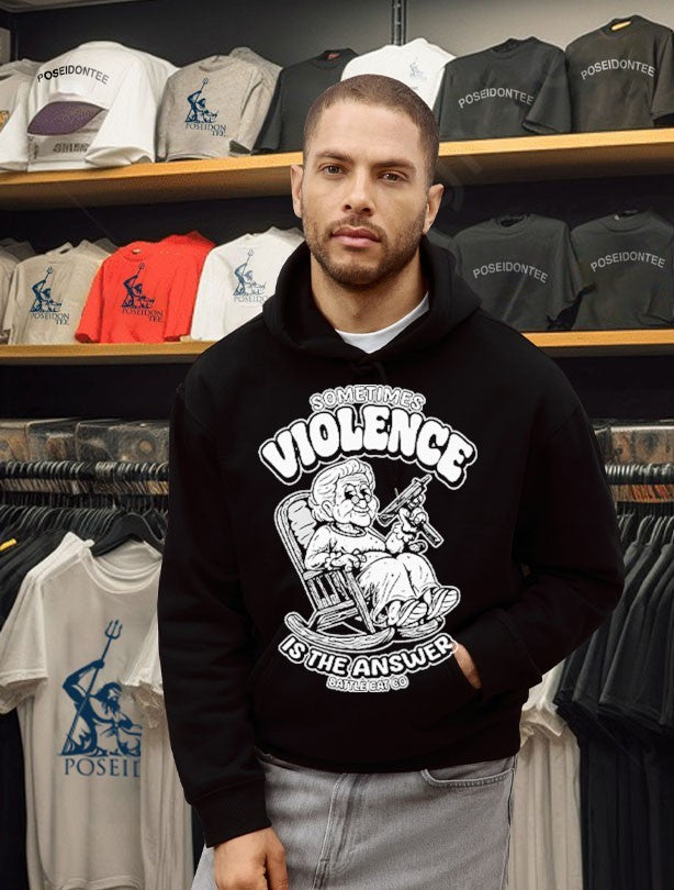 Sometimes Violence Is The Answer Grandma With Gun T-shirt
