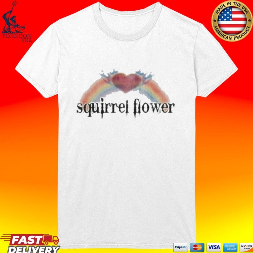 Squirrel Merchtable Flower Rainbow T-shirt