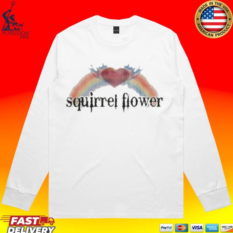 Squirrel Merchtable Flower Rainbow T-shirt