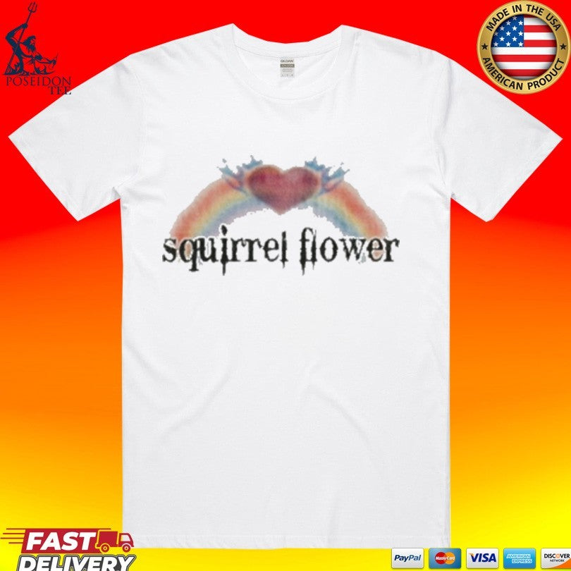 Squirrel Merchtable Flower Rainbow T-shirt