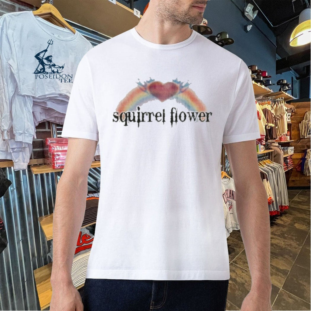 Squirrel Merchtable Flower Rainbow T-shirt