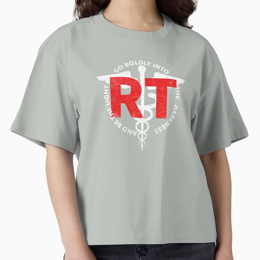 RT Respiratory Therapist Go Boldly Into The Darkness And Be The Light COVID 19 DISTRESSED VERSION by Dan Brady