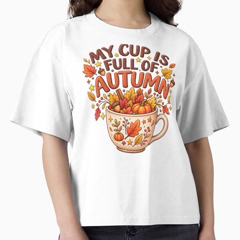 MY CUP IS FULL OF AUTUMN  with cup that is filled with fall/autumn elements. by ZANU creativity
