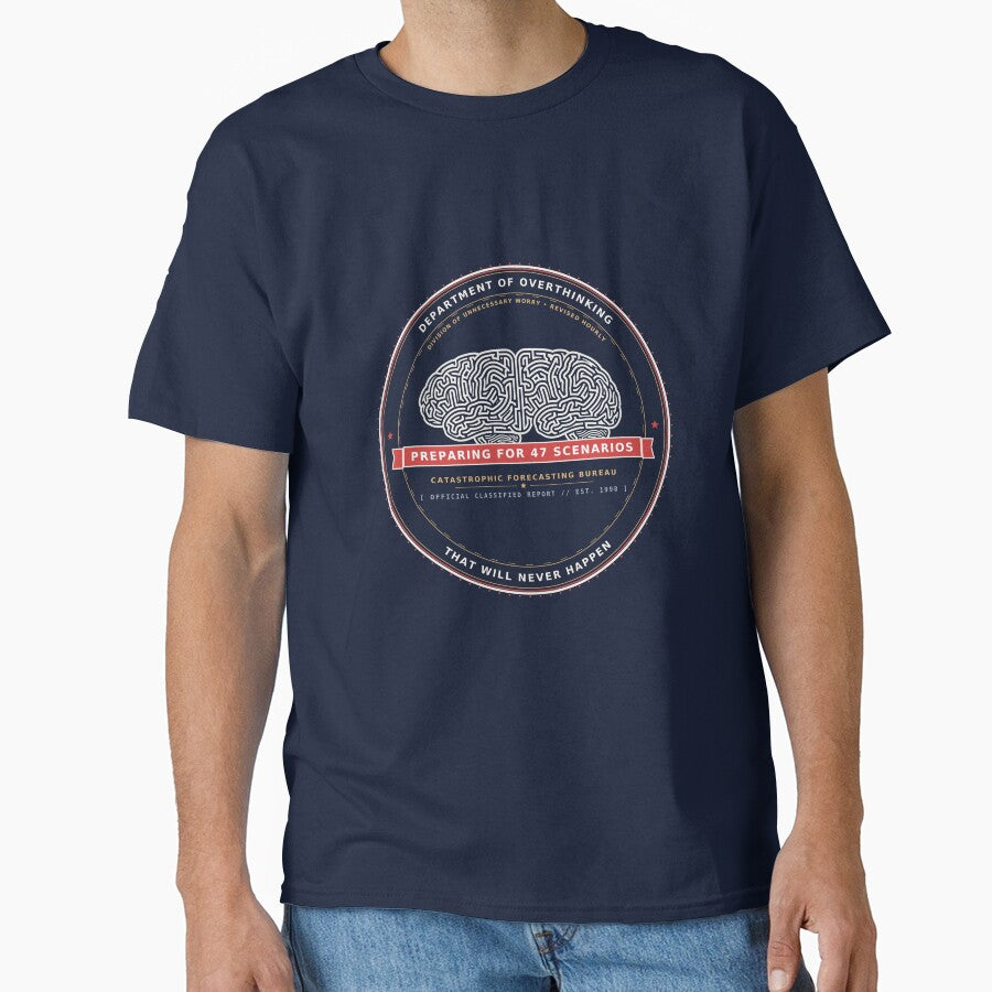 Department of Overthinking Seal Funny Anxious Humor Streetwear Shirt by Vagabond Ventures25