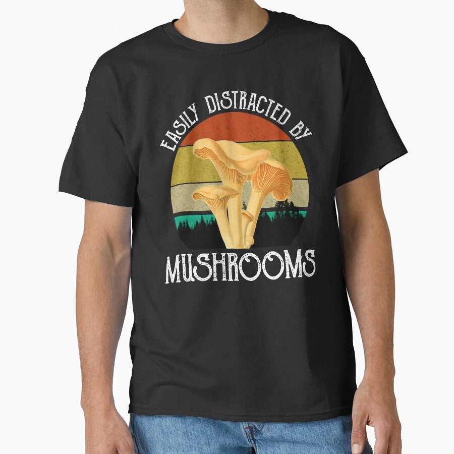 Easily Distracted By Mushrooms (Chanterelle) by Cat Lady Designs