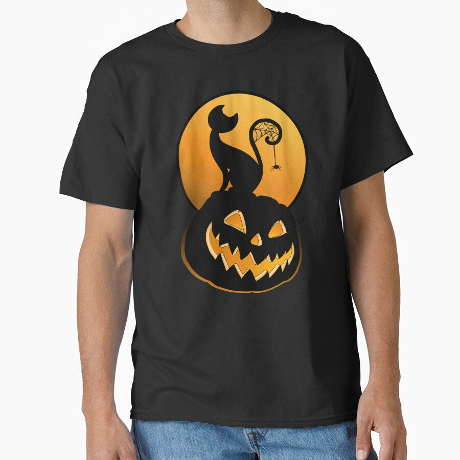 Pumpkin scene Halloween and black cat by hemp3x