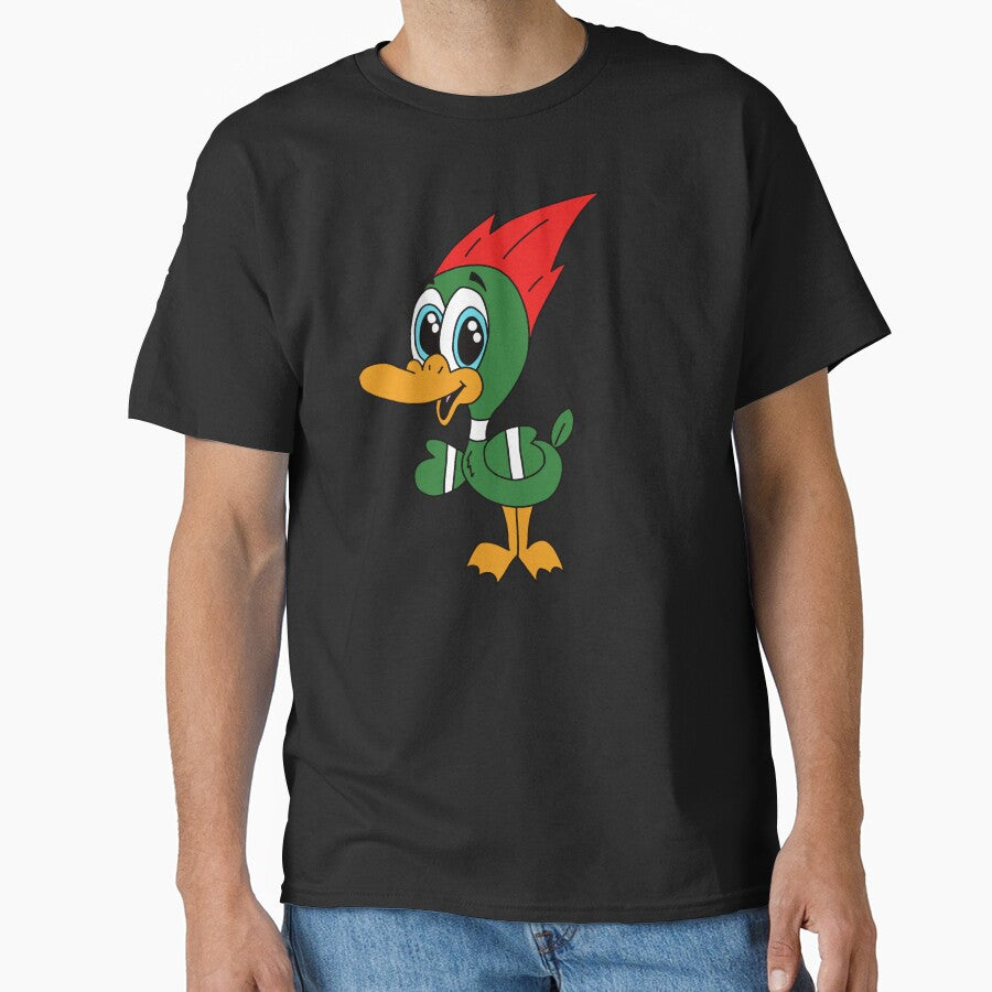 David the Duck Cute Kawaii Green Duck with Red Mohawk by CozyCritters8