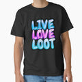 Live Love Loot Bubble Style Text by Vinji-art