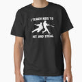 I Teach Kids to Hit and Steal - Funny Baseball Coach Shirt by DucksOnAPond