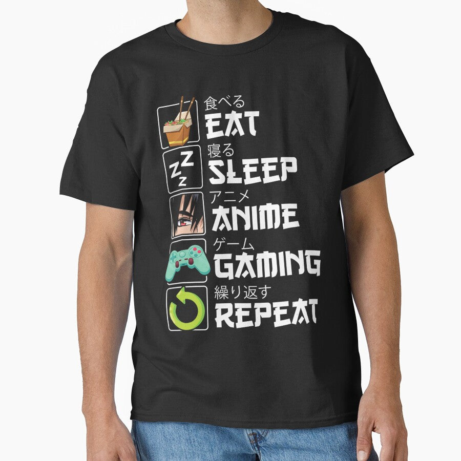 Eat Sleep Anime Gaming Repeat Kawaii Otaku Anime Manga by Arigue
