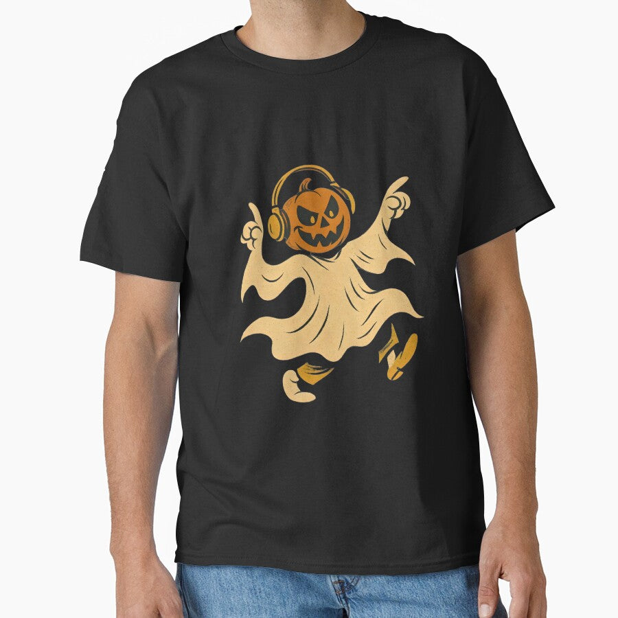 Disco Pumpkin Ghost – Retro Halloween Party Vibes by AI-Only Creations