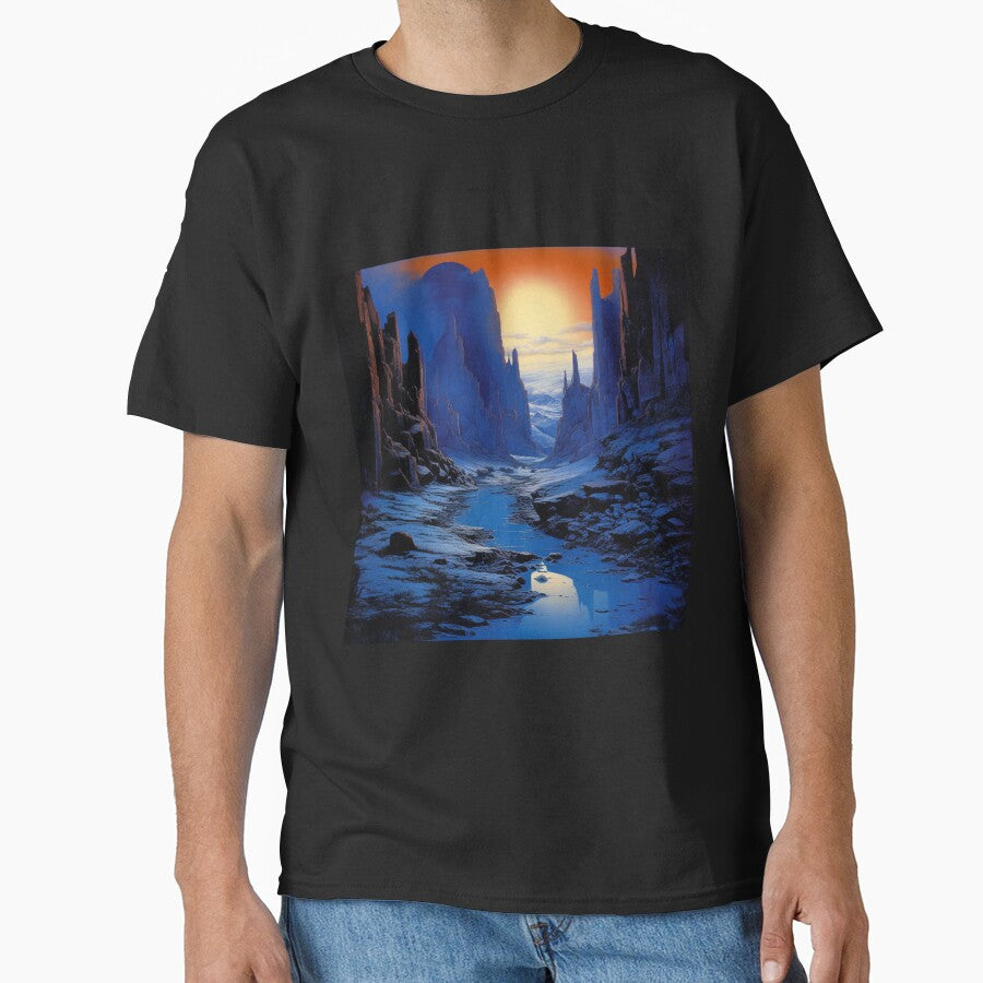 Fantasy Landscape - Blue and Orange Canyon by Fantasy Masterpiece