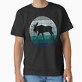 Teal Retro Moose Sunset by GyngerGarza