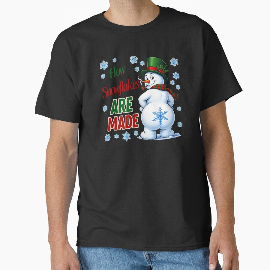 How Snowflakes Are Made Snowman, Merry Christmas Snowman Shirt by MalwasBasket